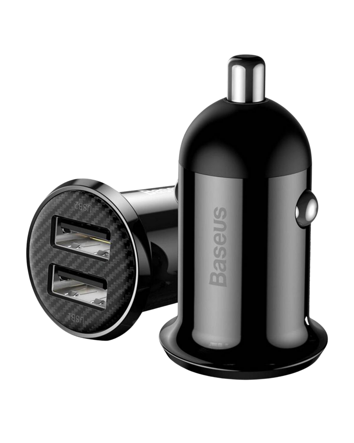 BASEUS GRAIN PRO CAR CHARGER DUAL USB 4.8A BLACK