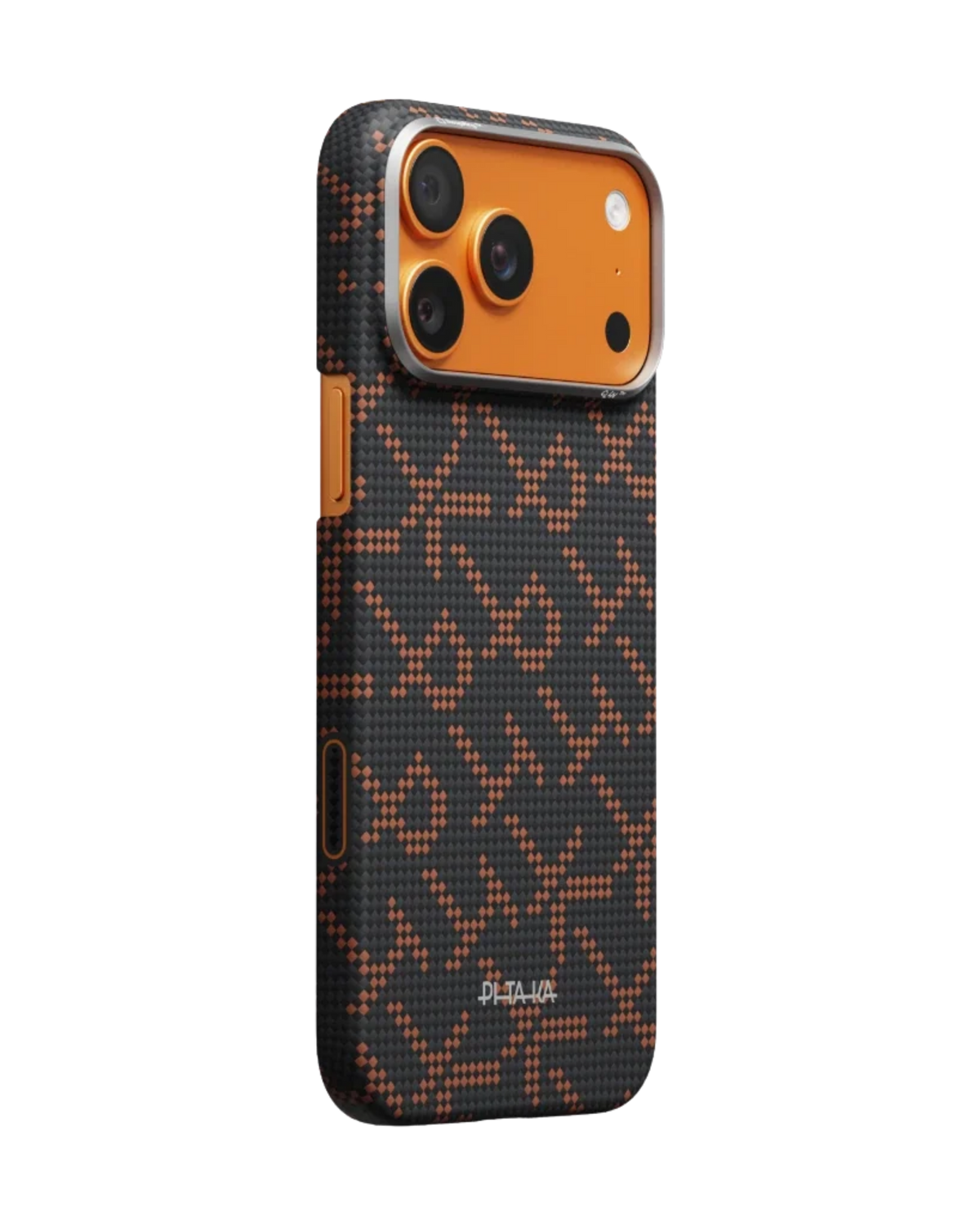 Pitaka Essential Monogram Orange/Black iPhone 17 Pro/Max