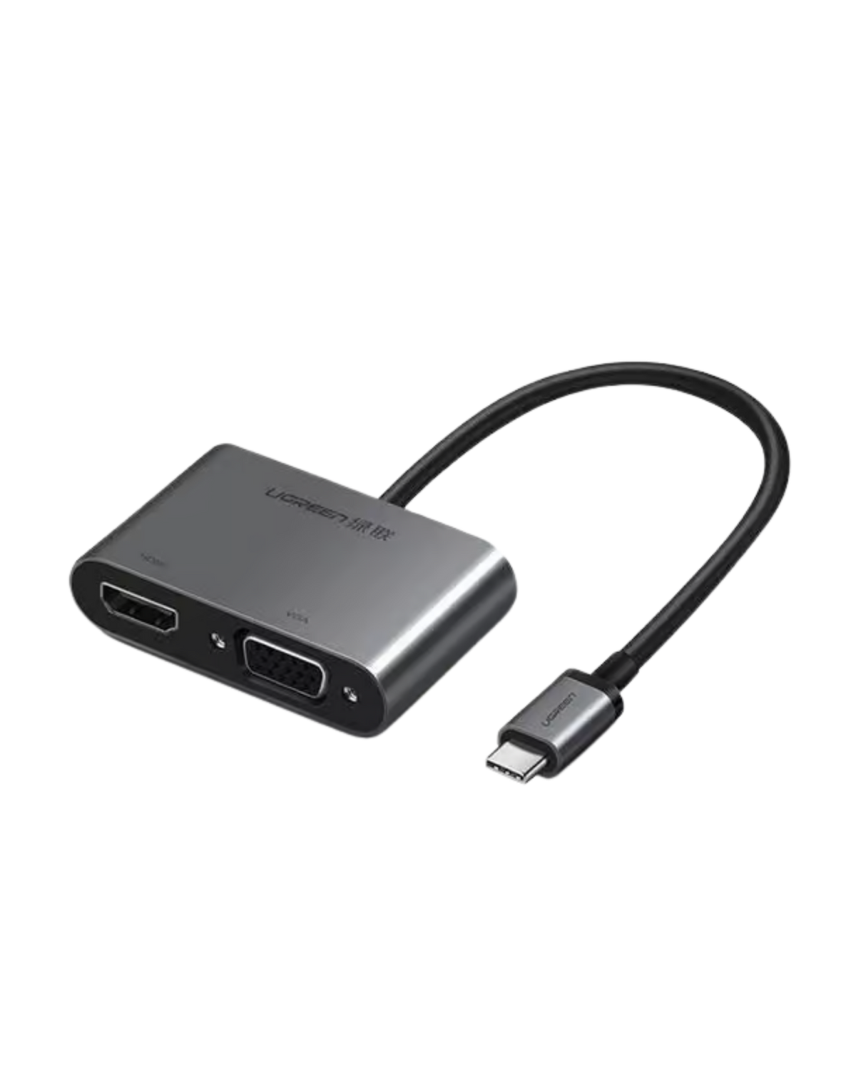 UGREEN 50505 USB-C To HDMI+VGA+USB 3.0 Converter Gray with PD