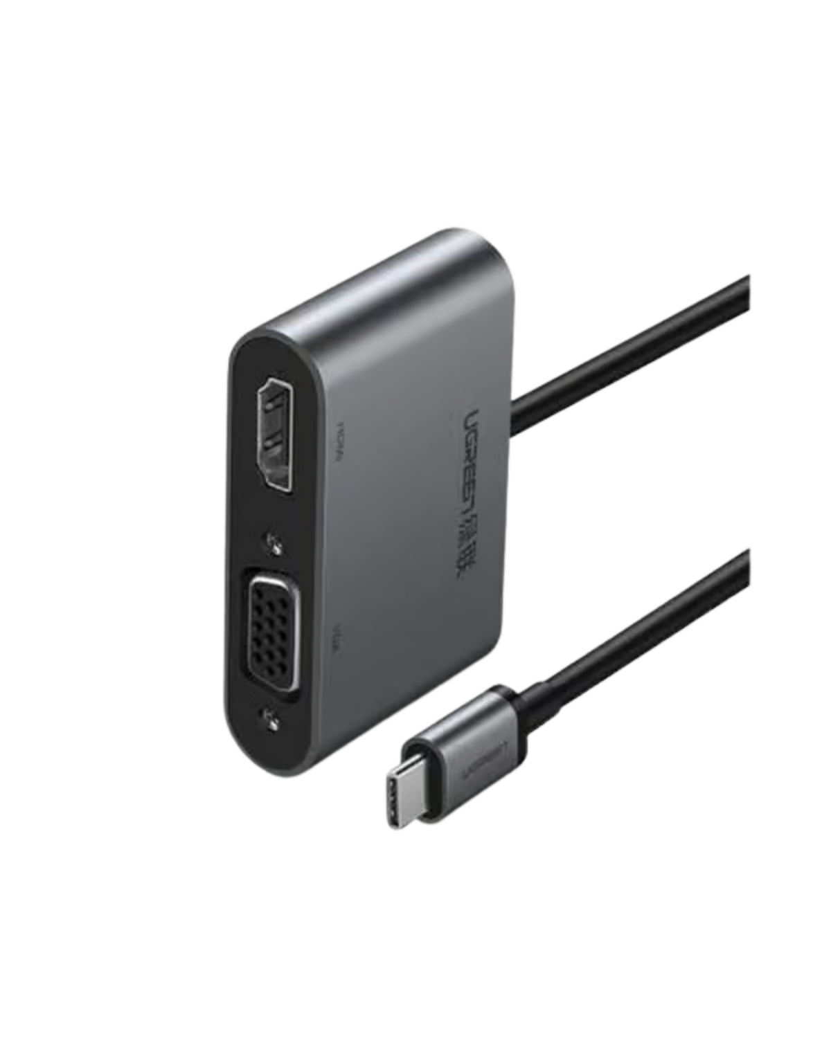 UGREEN 50505 USB-C To HDMI+VGA+USB 3.0 Converter Gray with PD