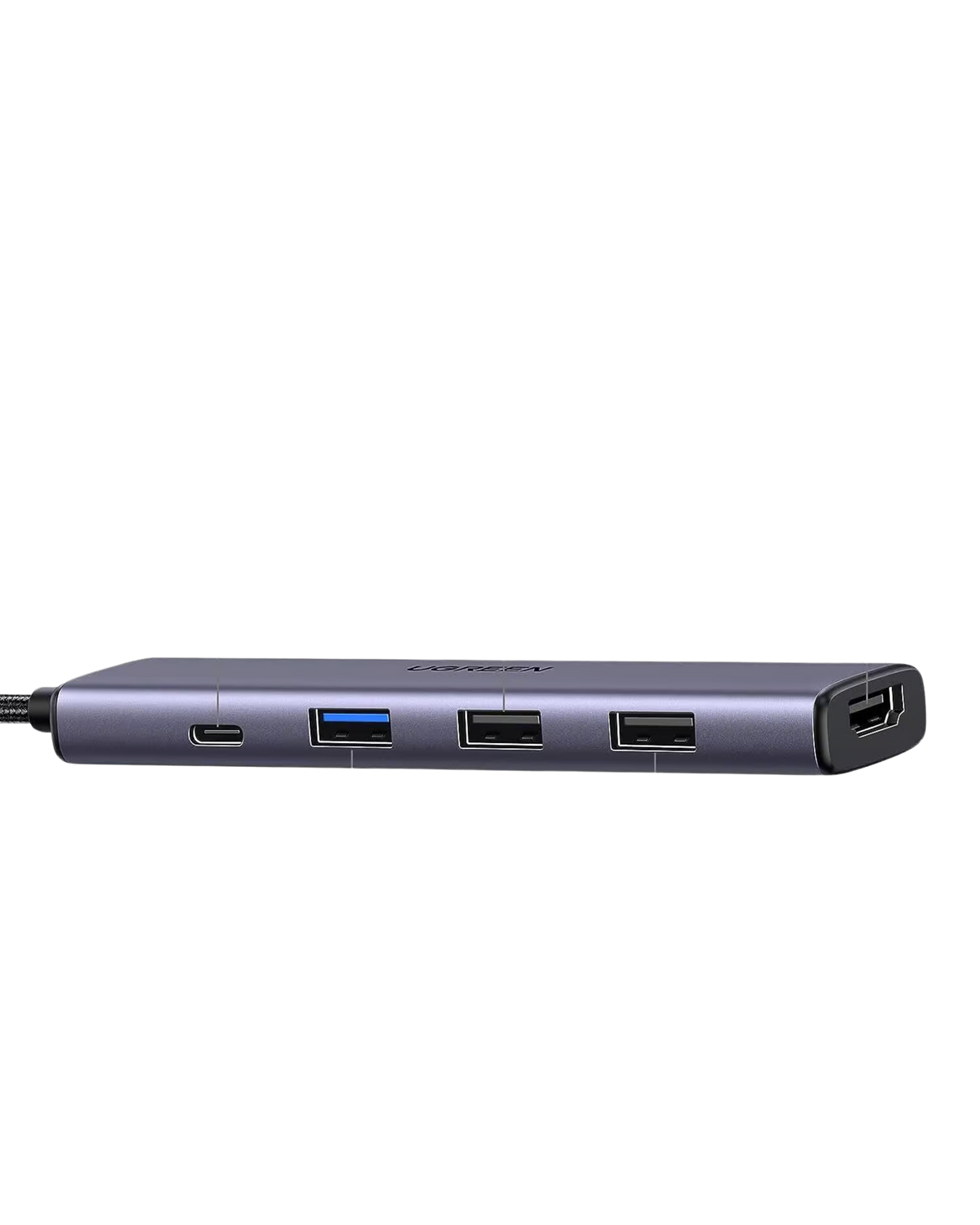 UGREEN 15495 USB-C Hub — 1× HDMI, 1× USB-A 3.0, 2× USB-A 2.0, and 1× USB-C PD power port. Supports 4K@30Hz HDMI. (5-in-1)