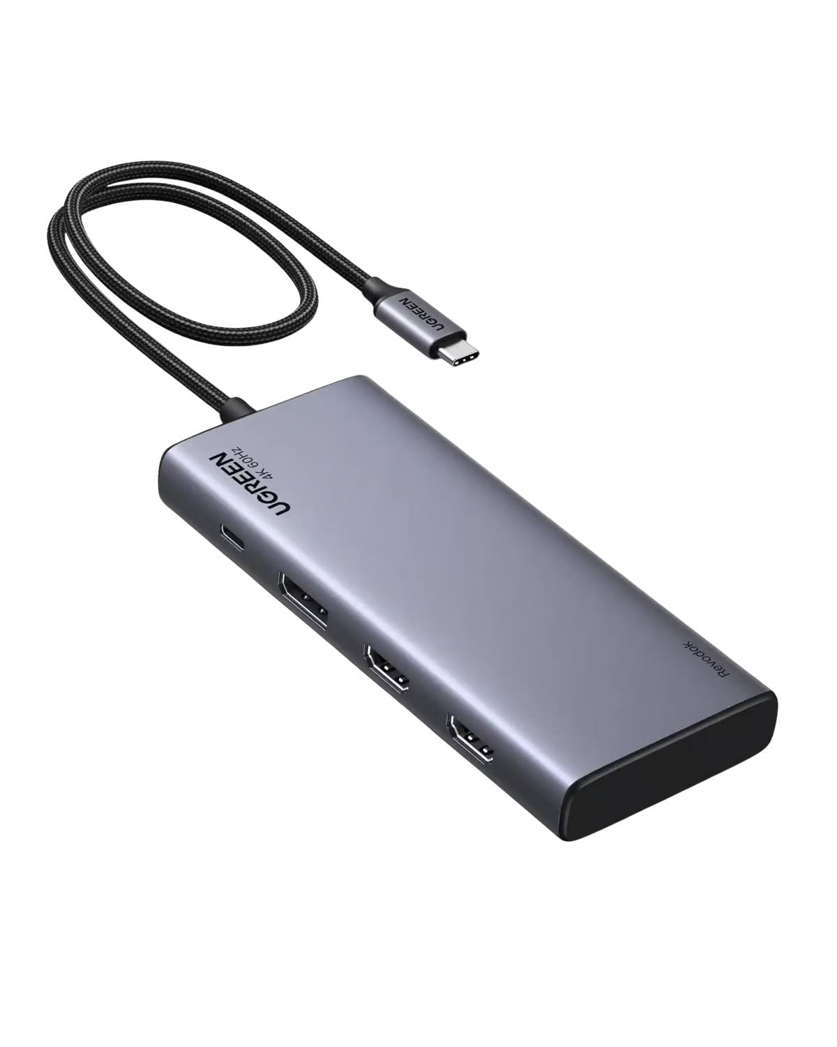 UGREEN 35625 USB-C Docking Station — 2× HDMI, 1× DisplayPort (DP), 2× USB-C 3.2 Gen 2, 2× USB-A 3.2 Gen 2, and 1× USB-C PD power port. Support triple 4K@60Hz display. (8-in-1)