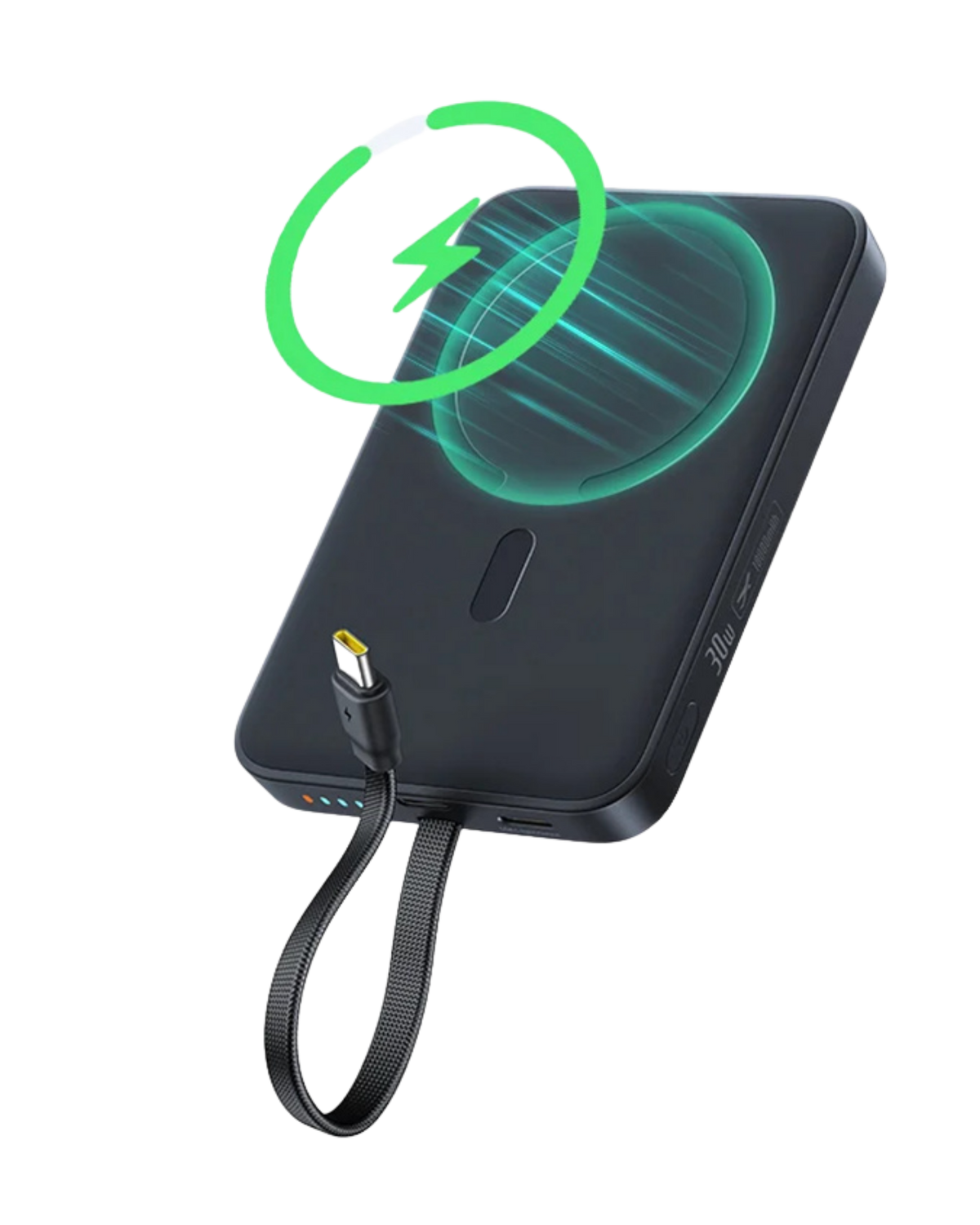 Baseus EnerFill FM11 Magnetic Power Bank with Built-in USB Cable 10000mAh 30W Cosmic Black (E0028904)