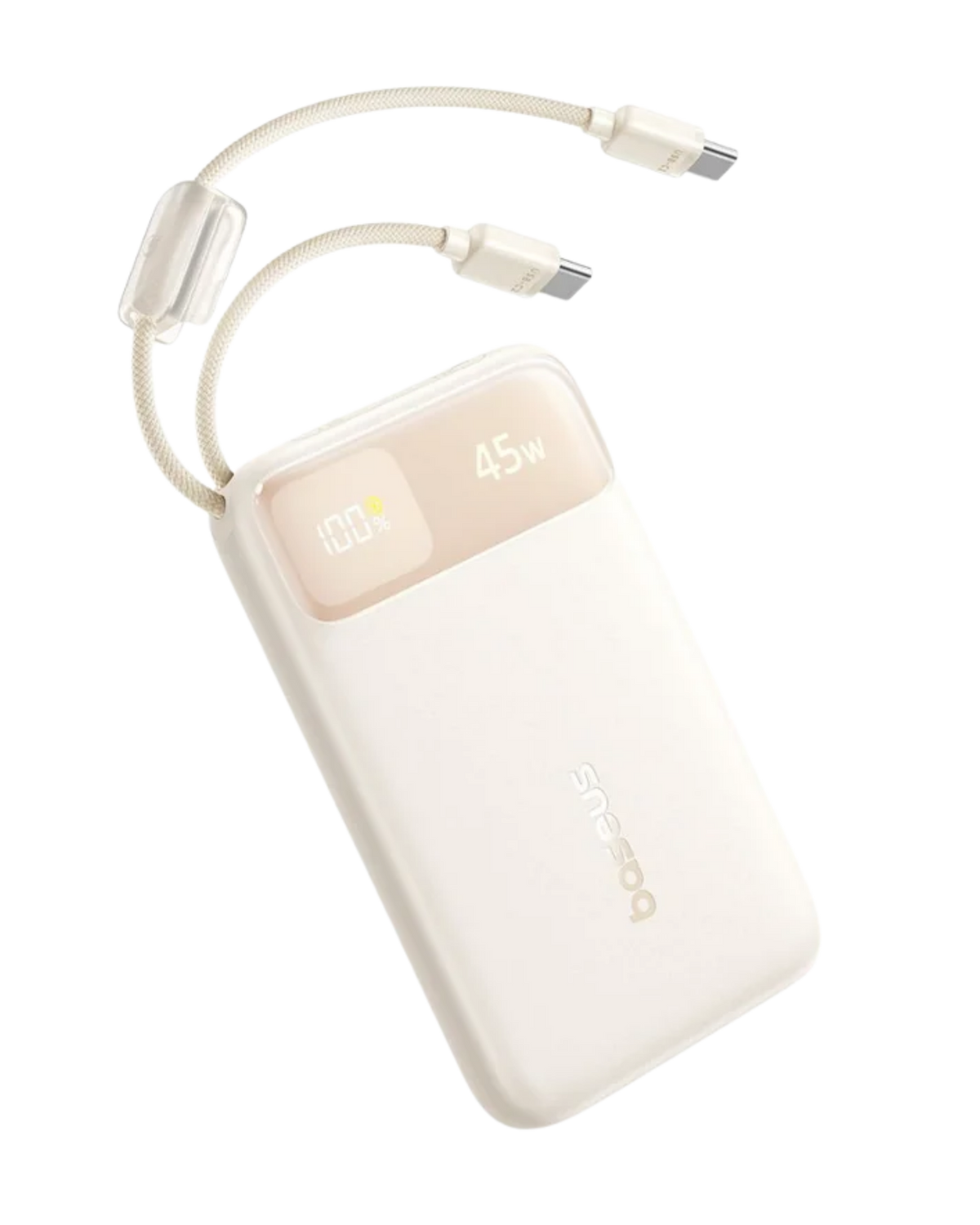 Baseus EnerFill FC11 Digital Display Power Bank with Dual Built-in USB-C Cables 10000mAh 45W (E0031001)