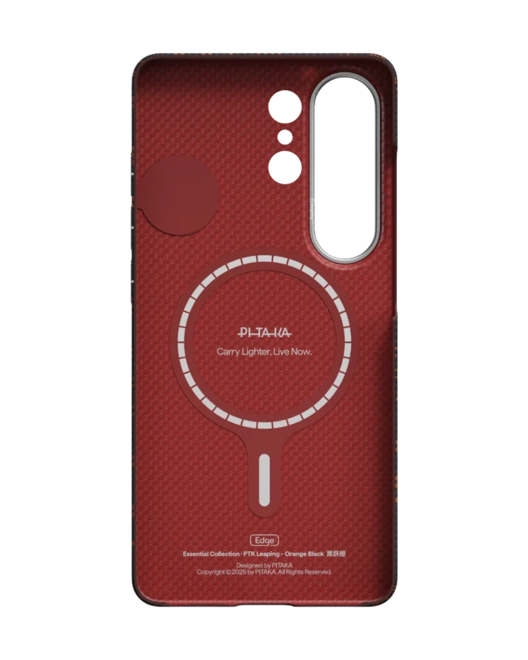 Pitaka Aaron Button Edge Case S26 Ultra - PTK Weaving (Orange/Black)